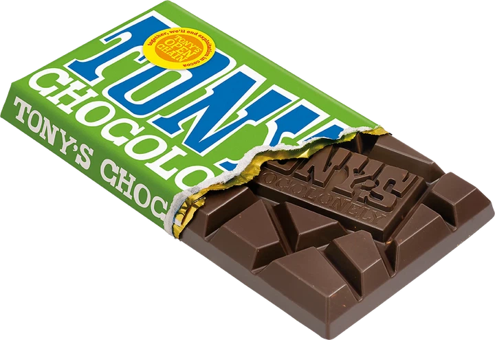 Шоколад темный Tony's Chocolonely с миндалем и морской солью, 180г (Нидерланды) - изображение 2