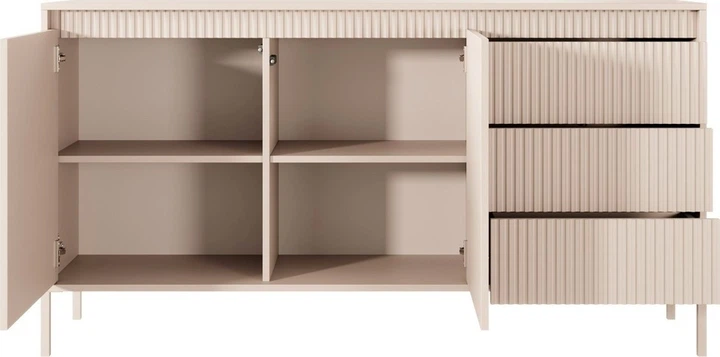 Комод Perfect Home Senso 2D3S/153 81.4x153.5x39.5 см, 2-дверний, 3 шухляди Бежевий (000012376637) - зображення 4