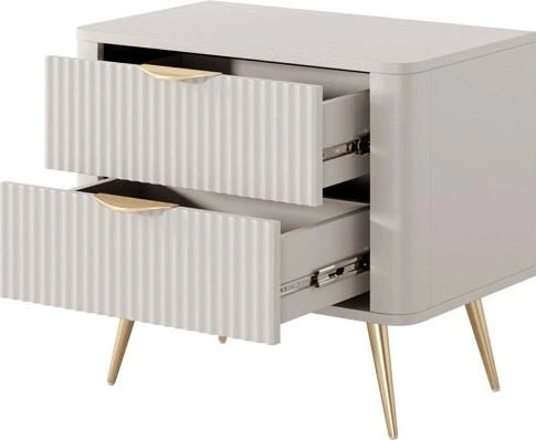 Тумба ночная Perfect Home Lante 2S 38x55.3x63.2 см, 2 ящика Бежевый (000012376642) - изображение 2