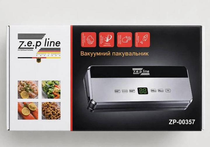 Вакуумний пакувальник 200 Вт із сенсорним дисплеєм / Вакууматор для продуктів Zepline ZP-00357 - зображення 2