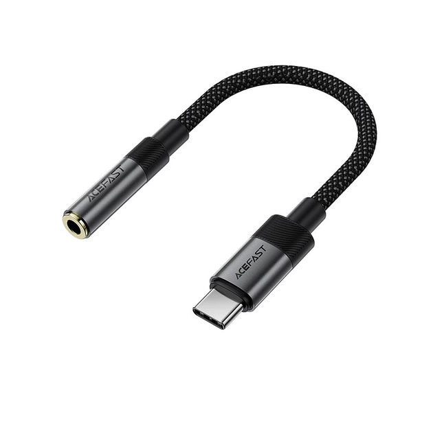 Перехідник ACEFAST USB-C to 3.5mm audio converter J12 |0.15m| black - Фото 3 Перехідник ACEFAST USB-C to 3.5mm audio converter J12 |0.15m| black - зображення 3
