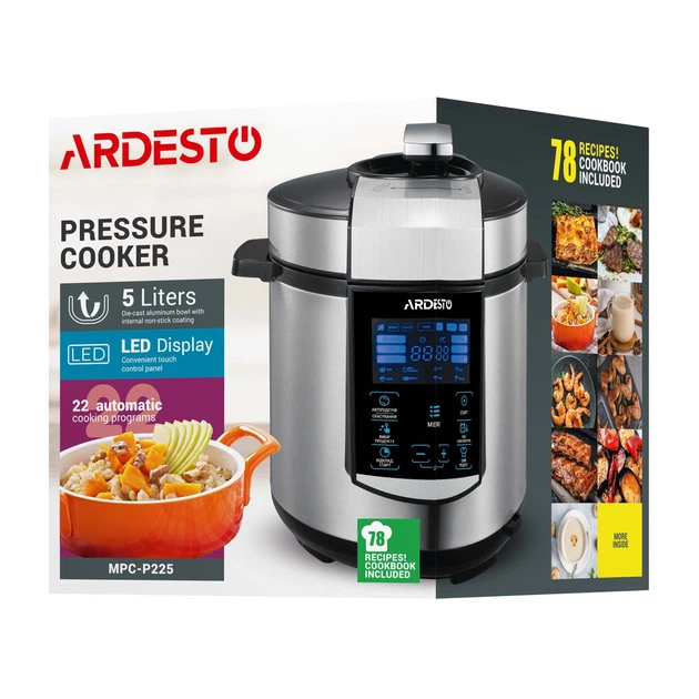 Мультиварка-скороварка ARDESTO MPC-P225 — 22 програми, 5 л - изображение 13