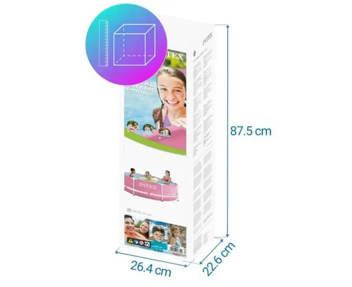 Басейн каркасний 244 x 76 см від 6 років INTEX 28290 рожевий - зображення 6