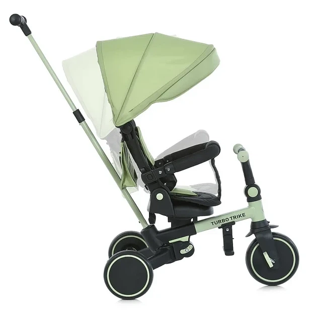 Детский трехколесный велосипед с родительской ручкой 4 в 1 Turbo Trike MT 1036 green - Фото 2 Детский трехколесный велосипед с родительской ручкой 4 в 1 Turbo Trike MT 1036 green - изображение 2