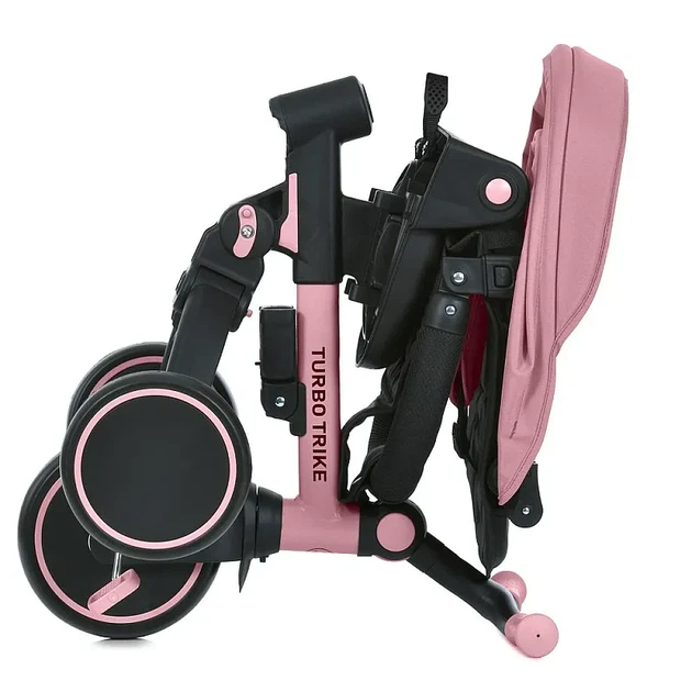 Детский трехколесный велосипед с родительской ручкой 4 в 1 Turbo Trike MT 1036 pink - Фото 7 Детский трехколесный велосипед с родительской ручкой 4 в 1 Turbo Trike MT 1036 pink - изображение 7