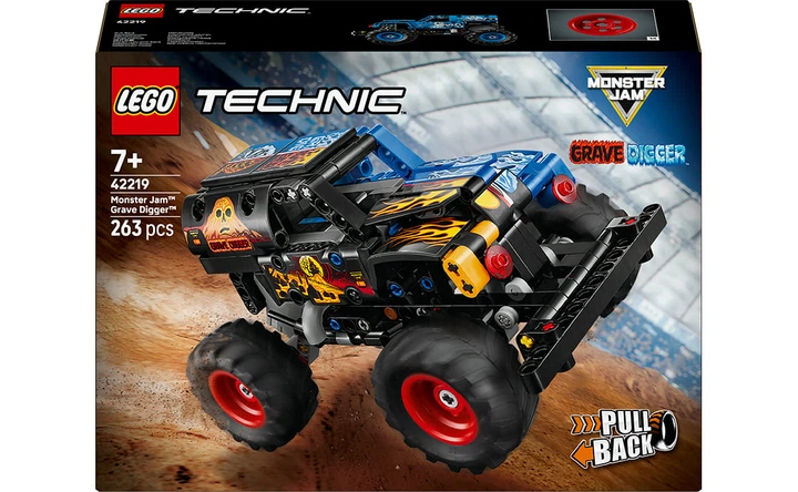 Конструктор Lego Technic Monster Jam Grave Digger Огонь и лед, 263 деталей 42219 - Фото 1 Конструктор Lego Technic Monster Jam Grave Digger Огонь и лед, 263 деталей 42219 - изображение 1