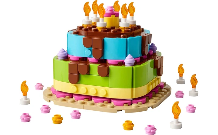 Конструктор Lego Iconic Торт на день народження, 219 деталей 40815 - Фото 7 Конструктор Lego Iconic Торт на день народження, 219 деталей 40815 - зображення 7