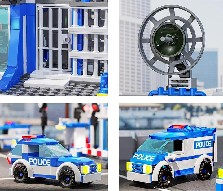 Конструктор SWAT Полицейский участок и спецтехника ~600 деталей синій - Фото 2 Конструктор SWAT Полицейский участок и спецтехника ~600 деталей синій - изображение 2