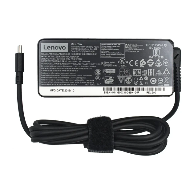 Зарядний пристрій для ноутбука Lenovo 65W USB Type-C - Фото 1 Зарядний пристрій для ноутбука Lenovo 65W USB Type-C - изображение 1