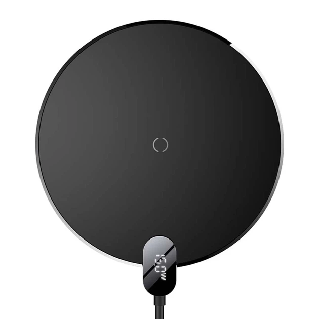 Беспроводное зарядное устройство Baseus Digital LED 15W Black (CCED000001) - изображение 2