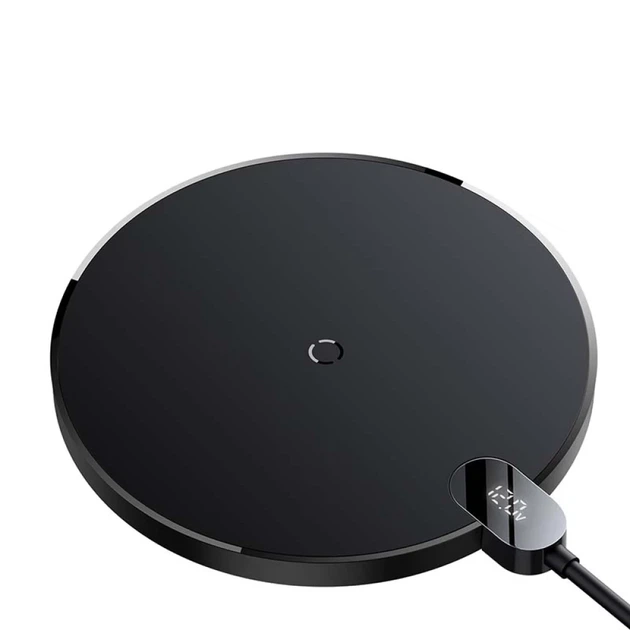 Беспроводное зарядное устройство Baseus Digital LED 15W Black (CCED000001) - изображение 6