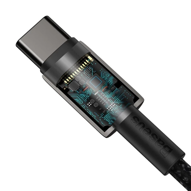 Кабель Baseus Power Delivery Quick Charge USB-C to USB-C 1m Black (CATWJ-01) - Фото 11 Кабель Baseus Power Delivery Quick Charge USB-C to USB-C 1m Black (CATWJ-01) - изображение 11