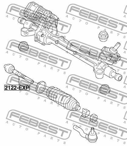 Тяга рулевая Febest (2122-EXP) - Фото 2 Тяга рулевая Febest (2122-EXP) - изображение 2