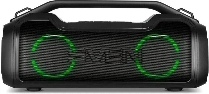 Портативная Bluetooth колонка SVEN PS-390 Black 50 Вт, IPX5, TWS, RGB подсветка, Power Bank, USB Type-C, MicroSD - изображение 8