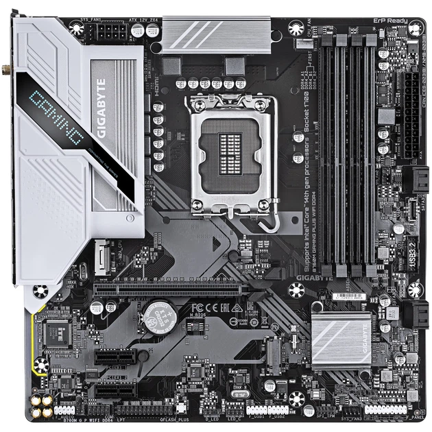 Материнська плата GIGABYTE B760M GAMING PLUS WIFI DDR4 (s1700, Intel B760, DDR4, mATX) - зображення 2