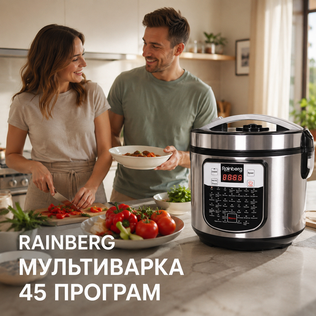 Мультиварка Rainberg 45 програм 6 л 1000 Вт - изображение 3