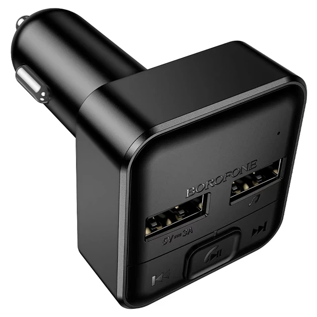 Автомобильный FM-модулятор BOROFONE BC63 Selecto Bluetooth 5.4 с зарядкой 2 x USB-A 15W Max Черный - изображение 5