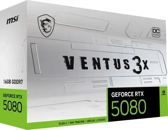 Відеокарта MSI GeForce RTX 5080 VENTUS 3X OC WHITE (RTX 5080 16G VENTUS 3X OC WHITE) - зображення 2