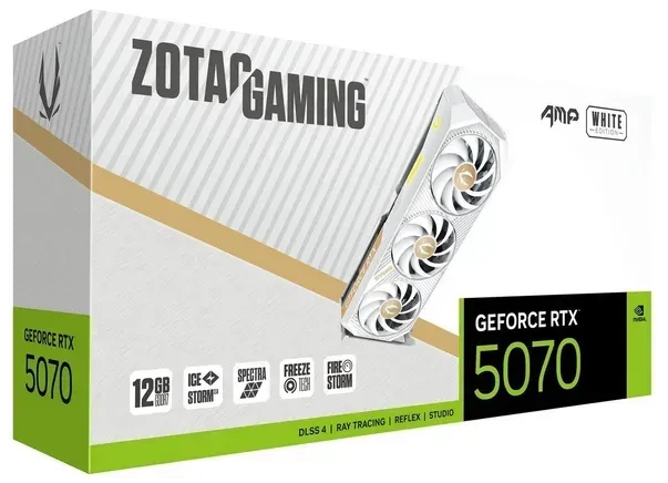 Відеокарта Zotac GeForce RTX 5070 GAMING AMP White (ZT-B50700FQ-10P) - зображення 7