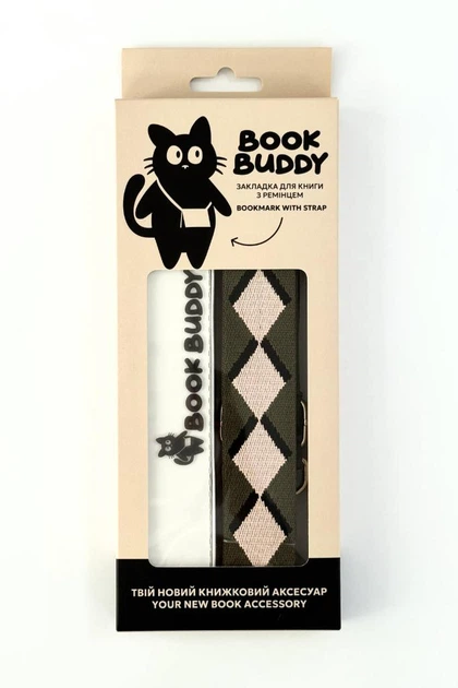 Закладка для книги з ремінцем «Classic Argyle Pink» різнокольорова BB-32 - зображення 4