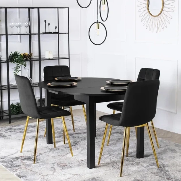 Стул MEBEL ELITE YORK Черный ножки золотые ME.YORK/CZ/ZL/V/K - изображение 7