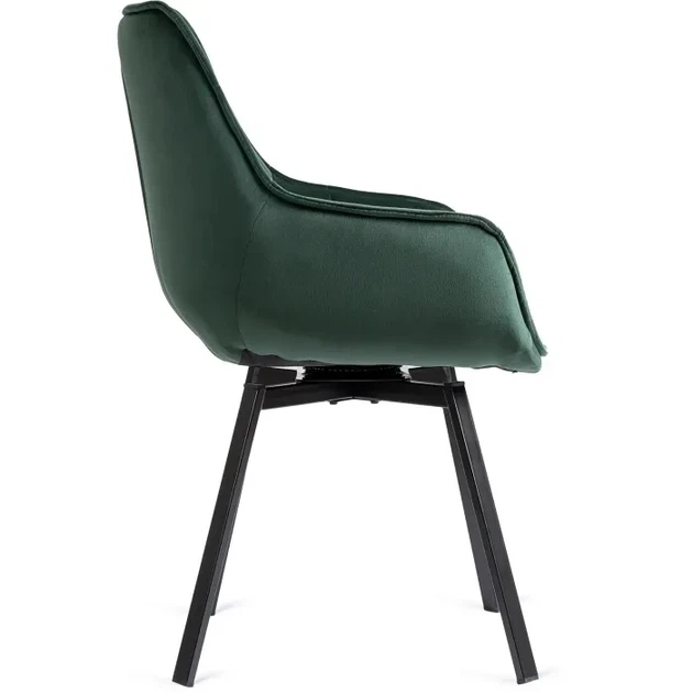 Стул поворотный MEBEL ELITE LUNA Velvet Зеленый ножки черные ME.LUNA/Z/V/K - изображение 8