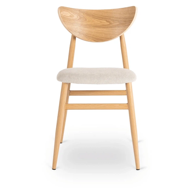 Стул MEBEL ELIT BRAGA Бежевый ножки дуб ME.BRAGA/KR/D/T/K - Фото 2 Стул MEBEL ELIT BRAGA Бежевый ножки дуб ME.BRAGA/KR/D/T/K - изображение 2