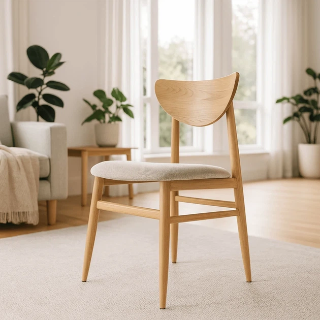 Стул MEBEL ELIT BRAGA Бежевый ножки дуб ME.BRAGA/KR/D/T/K - Фото 6 Стул MEBEL ELIT BRAGA Бежевый ножки дуб ME.BRAGA/KR/D/T/K - изображение 6