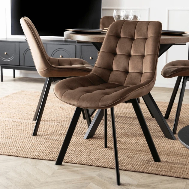 Стул MEBEL ELITE RICK Коричневый ножки черные ME.RICK/BR/V/K - Фото 7 Стул MEBEL ELITE RICK Коричневый ножки черные ME.RICK/BR/V/K - изображение 7