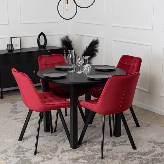 Стул MEBEL ELITE RICK Velvet Бордовый ножки черные ME.RICK/BOR/V/K - Фото 4 Стул MEBEL ELITE RICK Velvet Бордовый ножки черные ME.RICK/BOR/V/K - изображение 4