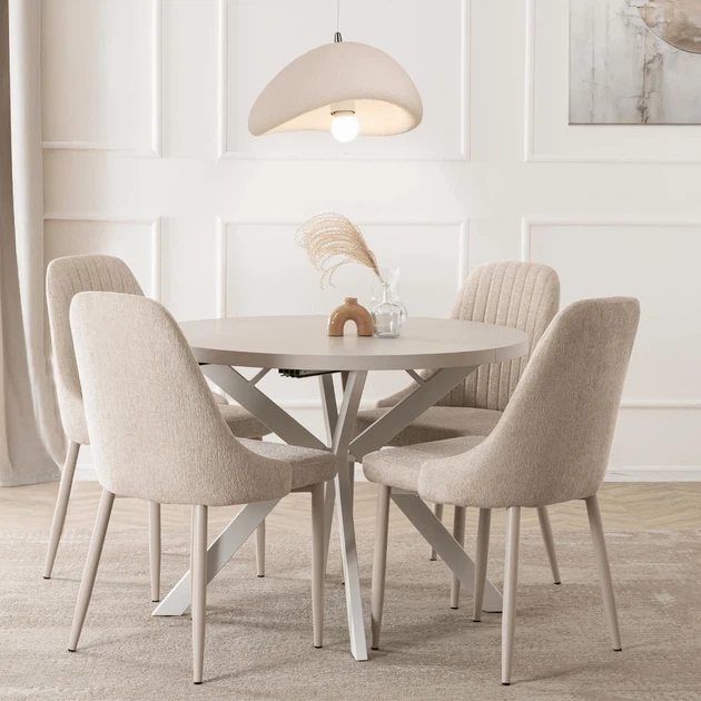 Стул MEBEL ELITE TORINO Кремовый ножки дуб натуральный ME.TORINO/KR/KASZ/T/K - изображение 5