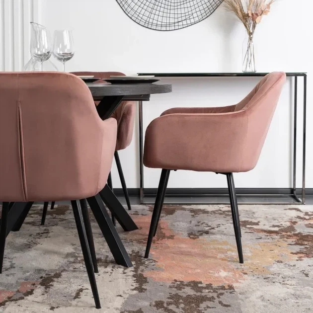 Стілець MEBEL ELITE VIKI Velvet Рожевий ніжки чорні ME.VIKI/R/V/K - Фото 7 Стілець MEBEL ELITE VIKI Velvet Рожевий ніжки чорні ME.VIKI/R/V/K - зображення 7