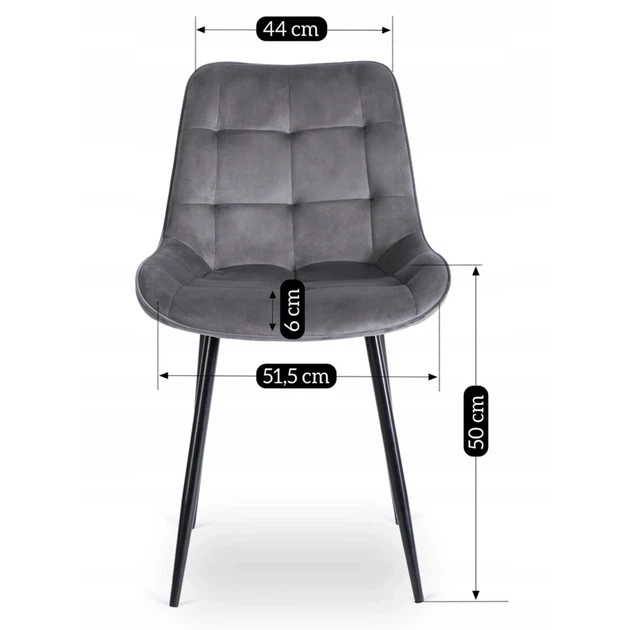 Стул MEBEL ELITE CHRIS Серый верюр ME.CHRIS/P/CZ/V/K - Фото 5 Стул MEBEL ELITE CHRIS Серый верюр ME.CHRIS/P/CZ/V/K - изображение 5