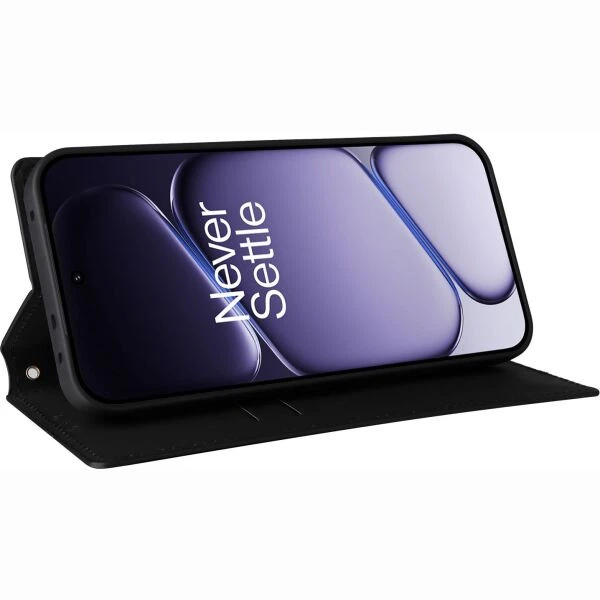 Чохол Deexe Rhombus Book для OnePlus Nord 6 - Black - зображення 3