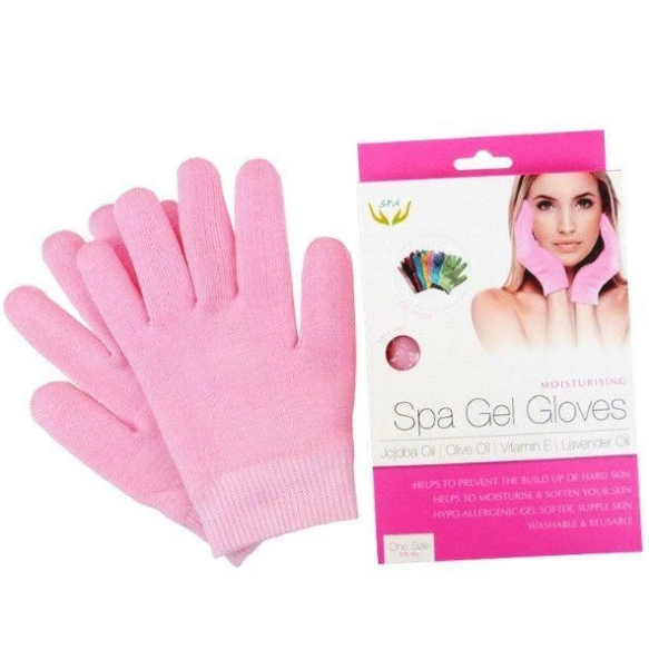 Перчатки Spa Gel Gloves увлажняющие, гелевые для ухода за кожей рук, розовые (SGG200) - изображение 3