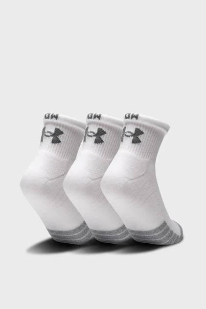 Білі шкарпетки (3 пари) UA Heatgear Quarter Under Armour M 1353262-100 - изображение 2