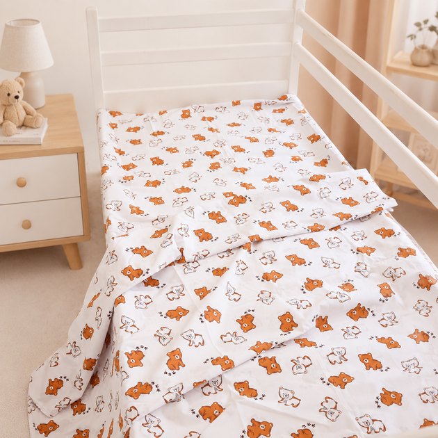Простынь Mirson Бязь 17-0973 Sweet Teddy 150х220 см (2200013496267) - Фото 4 Простынь Mirson Бязь 17-0973 Sweet Teddy 150х220 см (2200013496267) - изображение 4