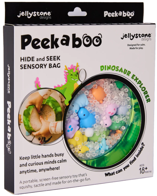 Dysk sensoryczny Jellystone Designs Peekaboo A-Ku-Ku! Dino z figurkami (9343900013567) - Zdjęcie 1 Dysk sensoryczny Jellystone Designs Peekaboo A-Ku-Ku! Dino z figurkami (9343900013567) - obraz 1