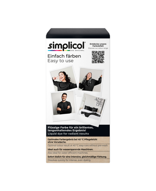 Фарба для одягу та текстилю Simplicol Black Intensiv (чорний оксамит) 400 г + 150 ml рідкий барвник - Фото 9 Фарба для одягу та текстилю Simplicol Black Intensiv (чорний оксамит) 400 г + 150 ml рідкий барвник - изображение 9