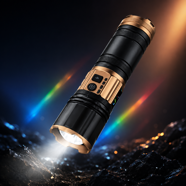 Аккумуляторный ручной фонарик / Мощный фонарик COBA CB-G008-1 с USB-выходом / Фонарик 18800 mAh 4 цвета освещения - изображение 5