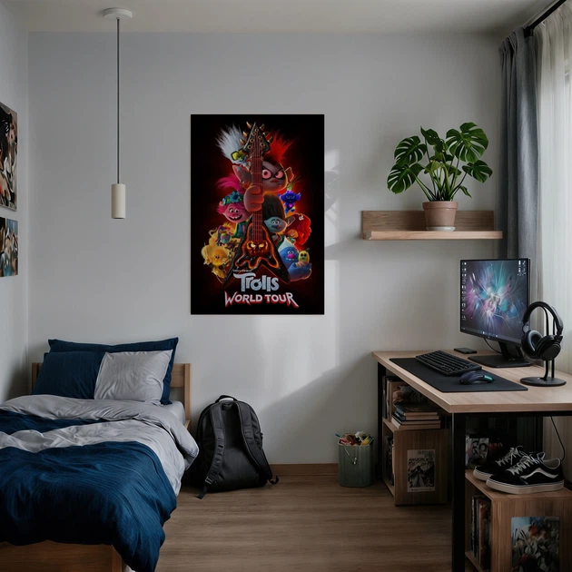 Постер Тролли, Trolls World Tour, декор в комнату ребенка, A3 42×28 см (id6594) - изображение 2