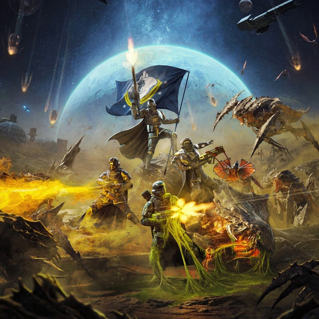 Інтер'єрна картина Helldivers 2, декор в кімнату геймера, 48×60 см (id6619) - зображення 3