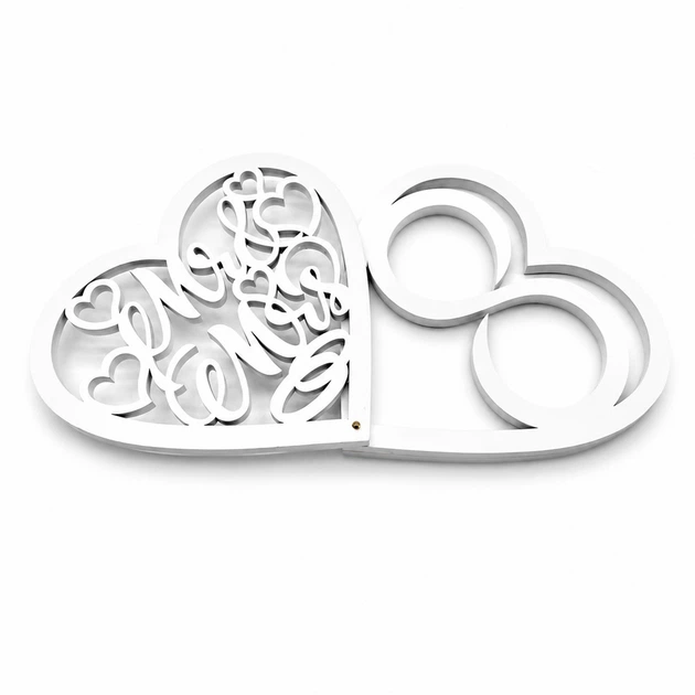Весільна шкатулка для обручок "Mr & Mrs Classic" (KPO-100) - зображення 2