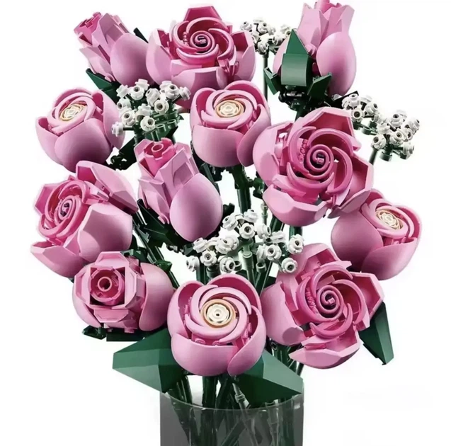 Конструктор цветы букет розовых роз - изображение 4