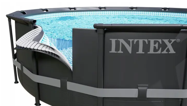 Круглый каркасный бассейн для отдыха на природе Intex с фильтр-насосом, лестницей, тентом, подстилкой 549×132 см - изображение 2