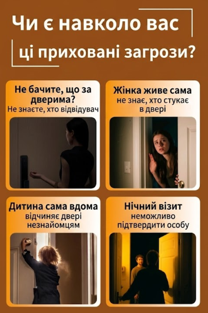 Відеодомофон вічко USafe S12s 4,3 дюйми чорний - зображення 12