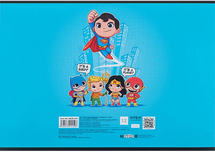 Набір альбомів для малювання Kite DC Justice League на скобі 12 аркушів 20 шт (DC24-241) - зображення 8