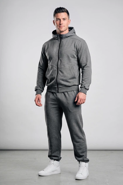 Чоловічі спортивні штани з бавовни з кишенями на блискавці TOTALFIT EM6-LD92 2XL - Фото 4 Чоловічі спортивні штани з бавовни з кишенями на блискавці TOTALFIT EM6-LD92 2XL - изображение 4