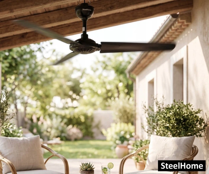 Вентилятор потолочный SteelHome 90 см 20 Вт 275 об/мин с таймером и пультом ДУ Черный - изображение 11