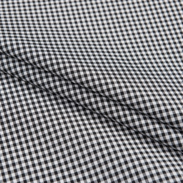 Тканина сорочкова мініклітинка чорна (97г/м.кв150см пог.м) 130970 - Фото 1 Тканина сорочкова мініклітинка чорна (97г/м.кв150см пог.м) 130970 - зображення 1
